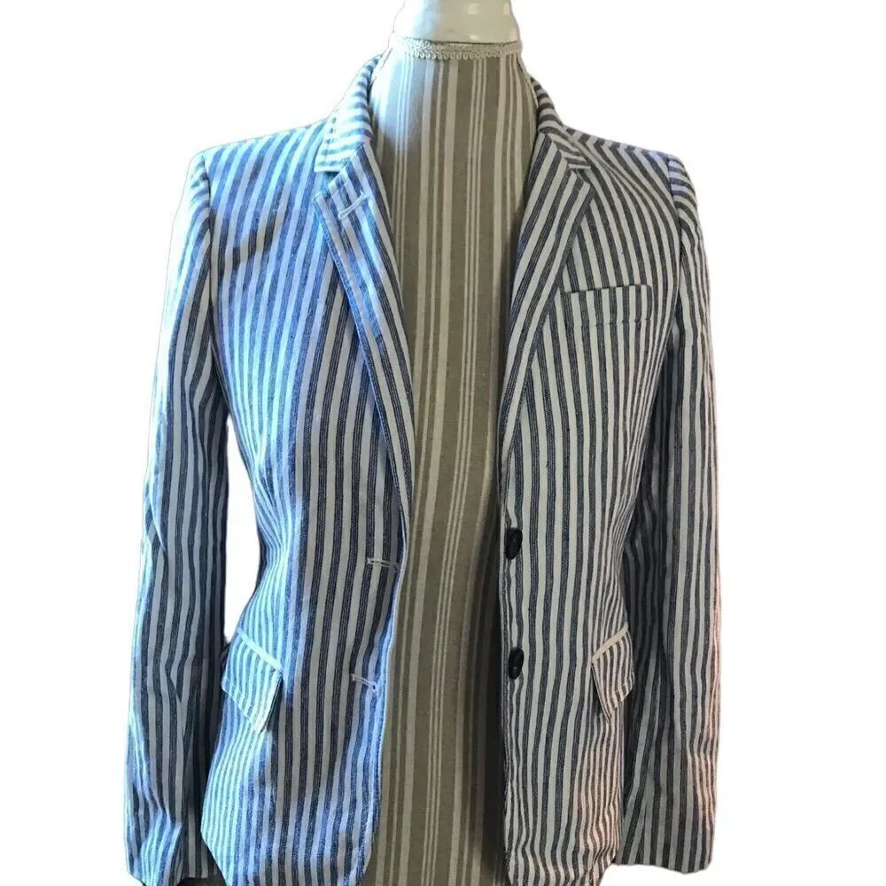 J Crew size 2 lined striped blazer new without tag s
